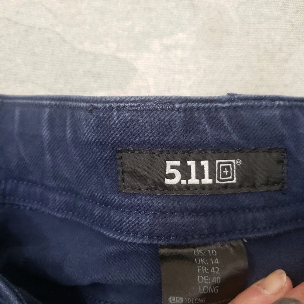 5.11 Tactical Pants Womens 10 Long Blue Pockets Combat Utility Outdoors